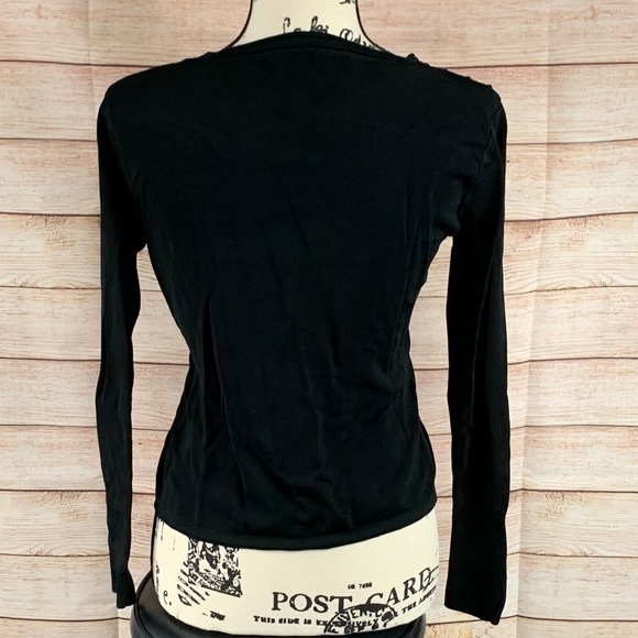 Laetitia Rosa Long Sleeve Black Cardigan - Picture 2 of 4